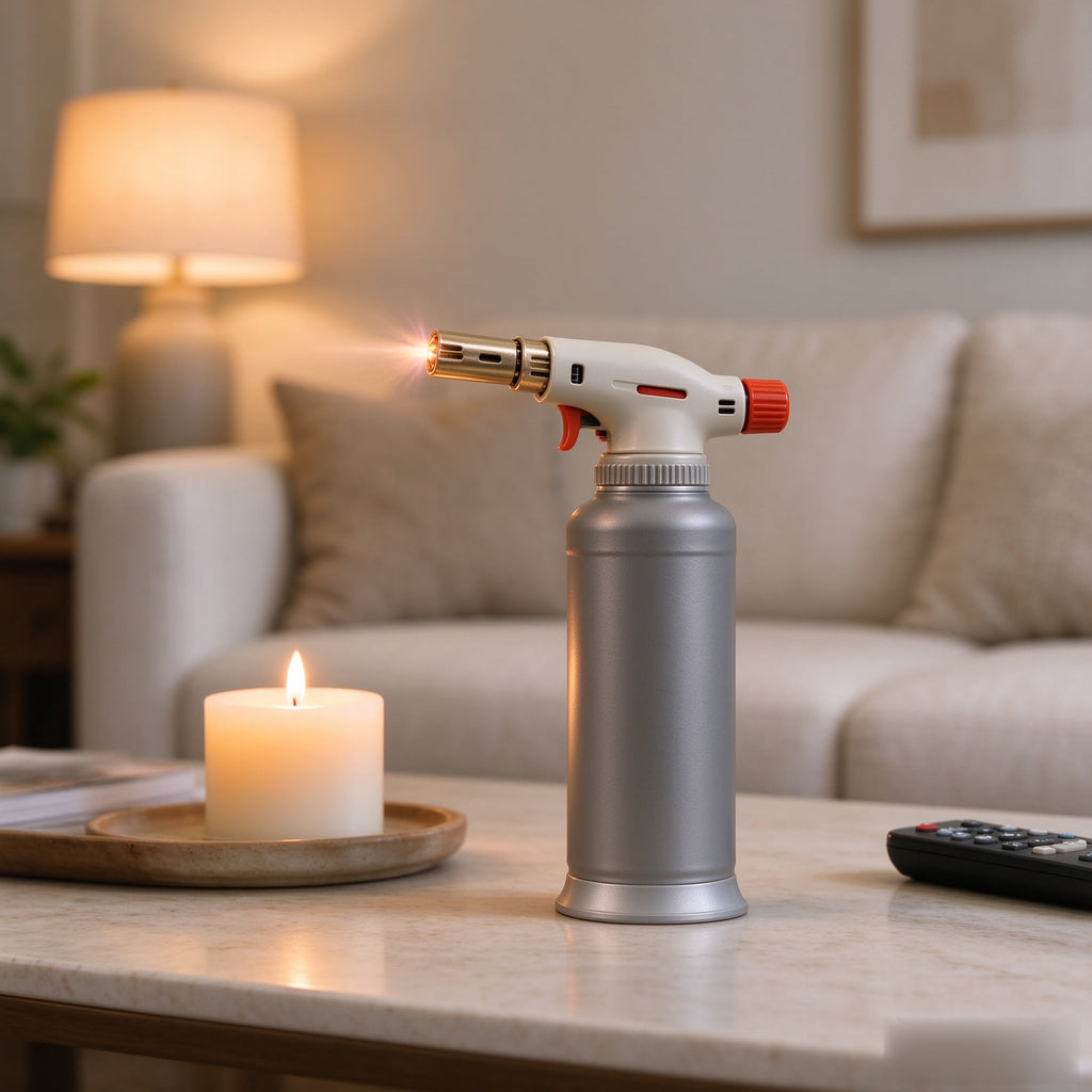 Refillable Handheld Torch Lighter — Adjustable Jet Flame