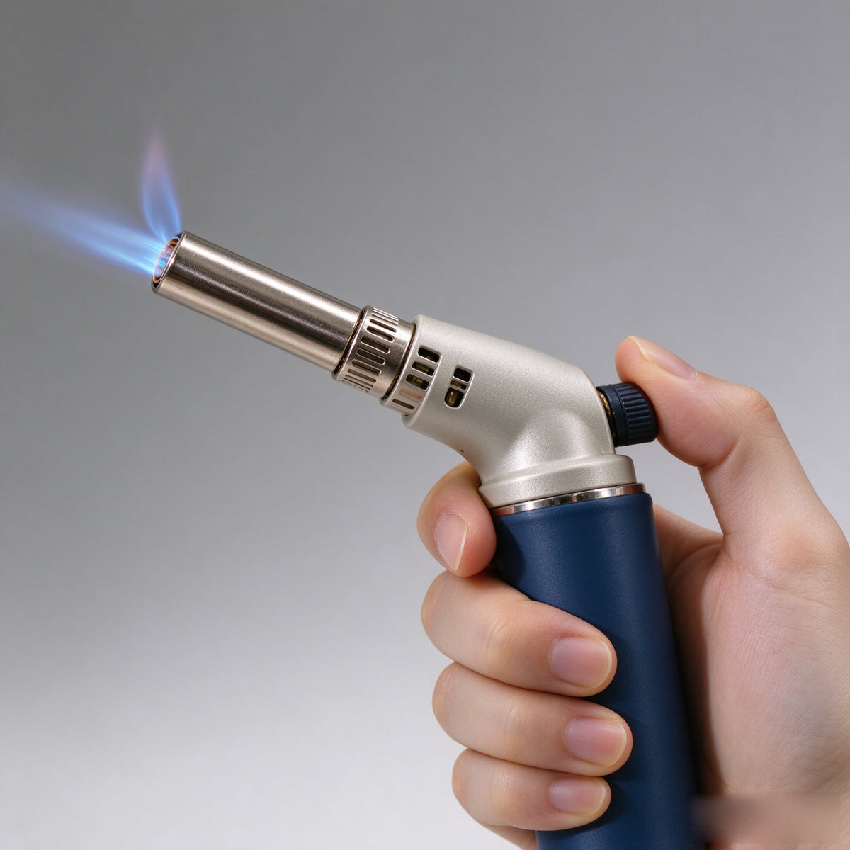 Blue Handheld Jet Torch Lighter — Windproof Blowtorch