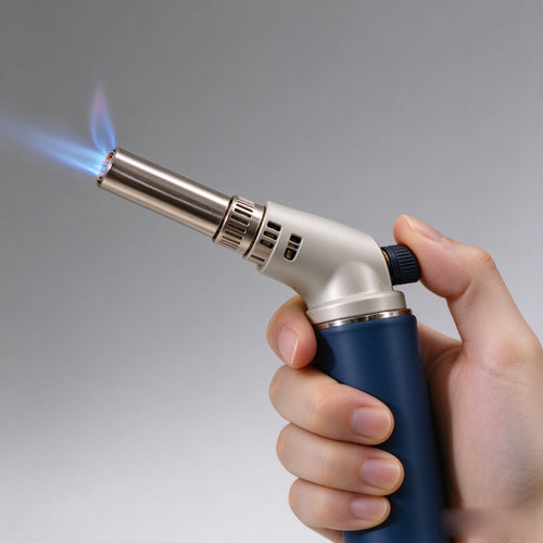 Blue Handheld Jet Torch Lighter — Windproof Blowtorch