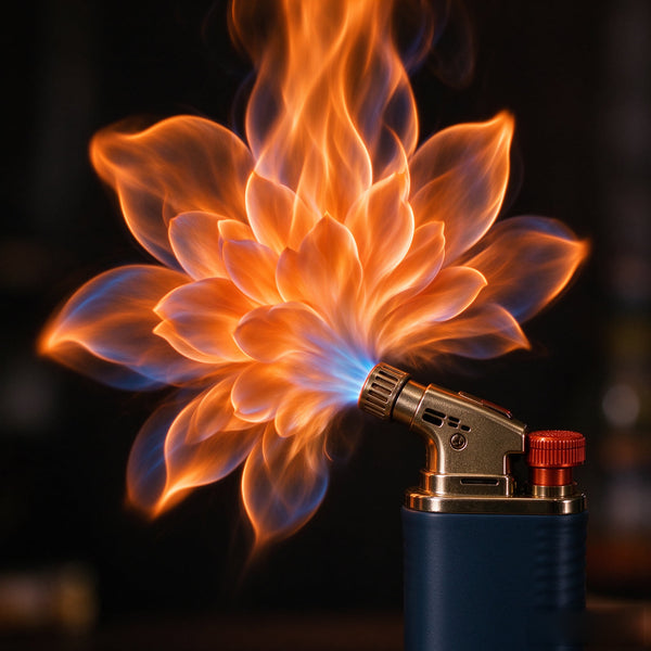 Blue Handheld Jet Torch Lighter — Windproof Blowtorch