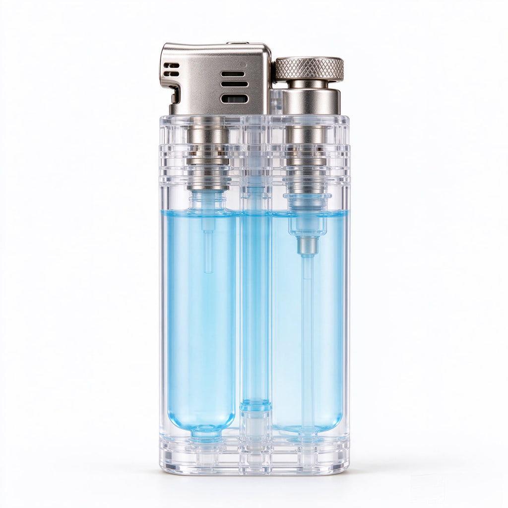 Butane Refill Kit — Clear Tank Lighter with Adapters