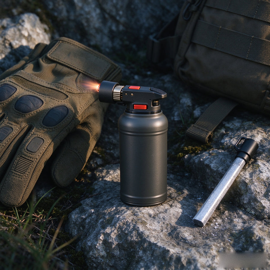 Tactical Outdoor Torch Lighter — Rugged Camping Blowtorch