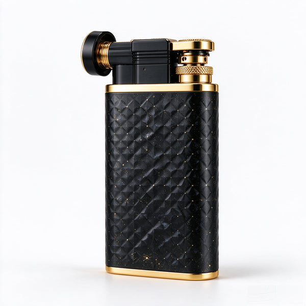 Luxury Diamond-Pattern Pocket Torch Lighter